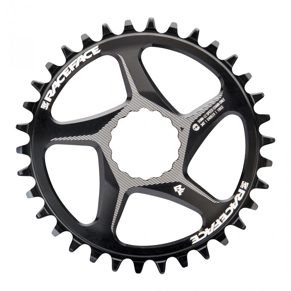 Race Face Era Cinch Direct Mount Kettenblatt 34 Z., schwarz - präziser Antrieb für Shimano 12-fach