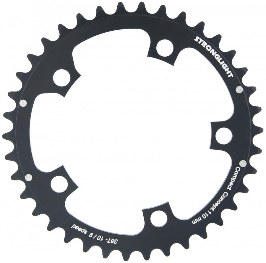 Stronglight Type S Kettenblatt 36 Zähne - 110 mm, schwarz, 9/10-fach