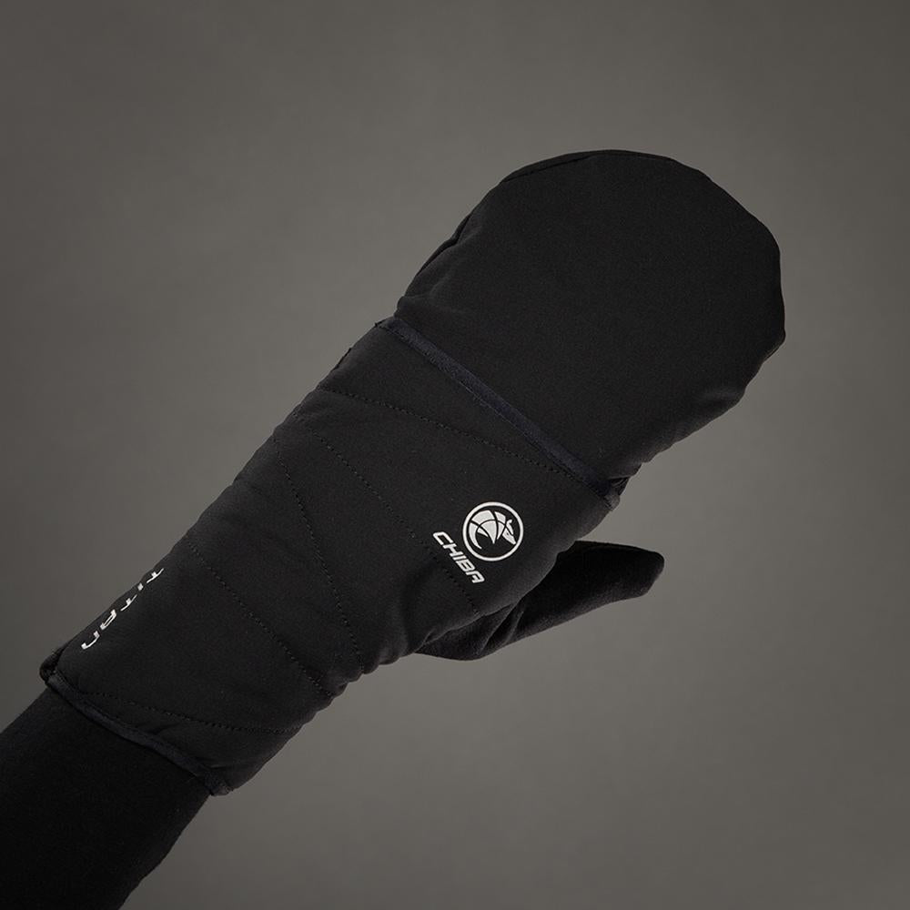 CHIBA Polarfleece Titan - Radhandschuhe XS schwarz, Polartec & Primaloft, winddicht, Touchfunktion