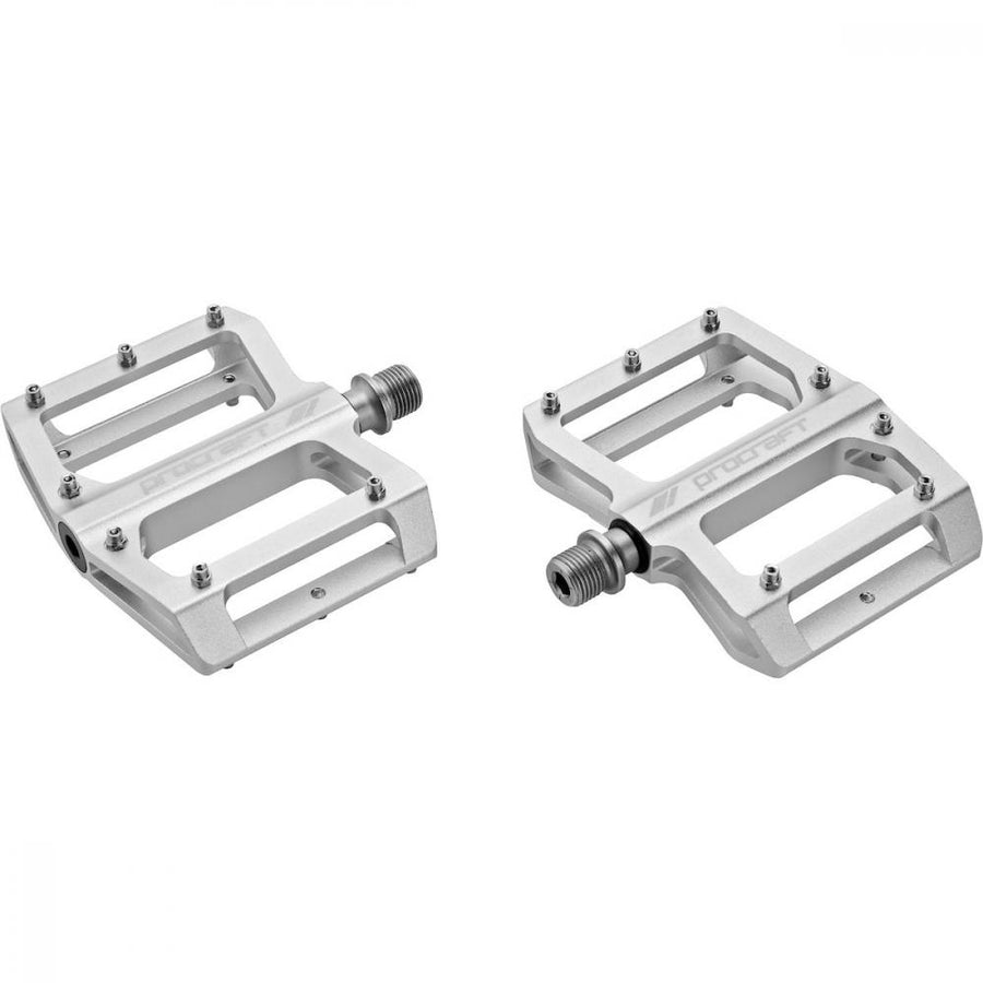 Procraft Pedale Small Grip Advanced CNC 93 x 94 mm Silber - maximaler Grip für kleine Füße