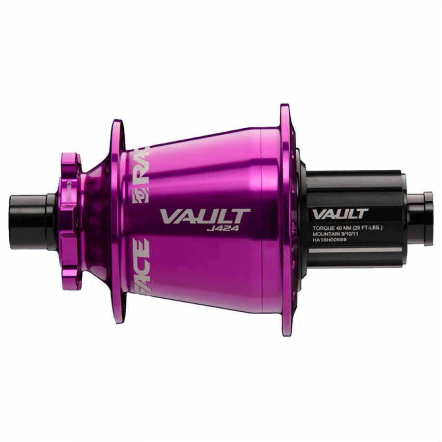 Lila Race Face Vault High-Performance Hinterradnabe, 32 Loch, 148x12mm SRAM XD für Mountainbike.