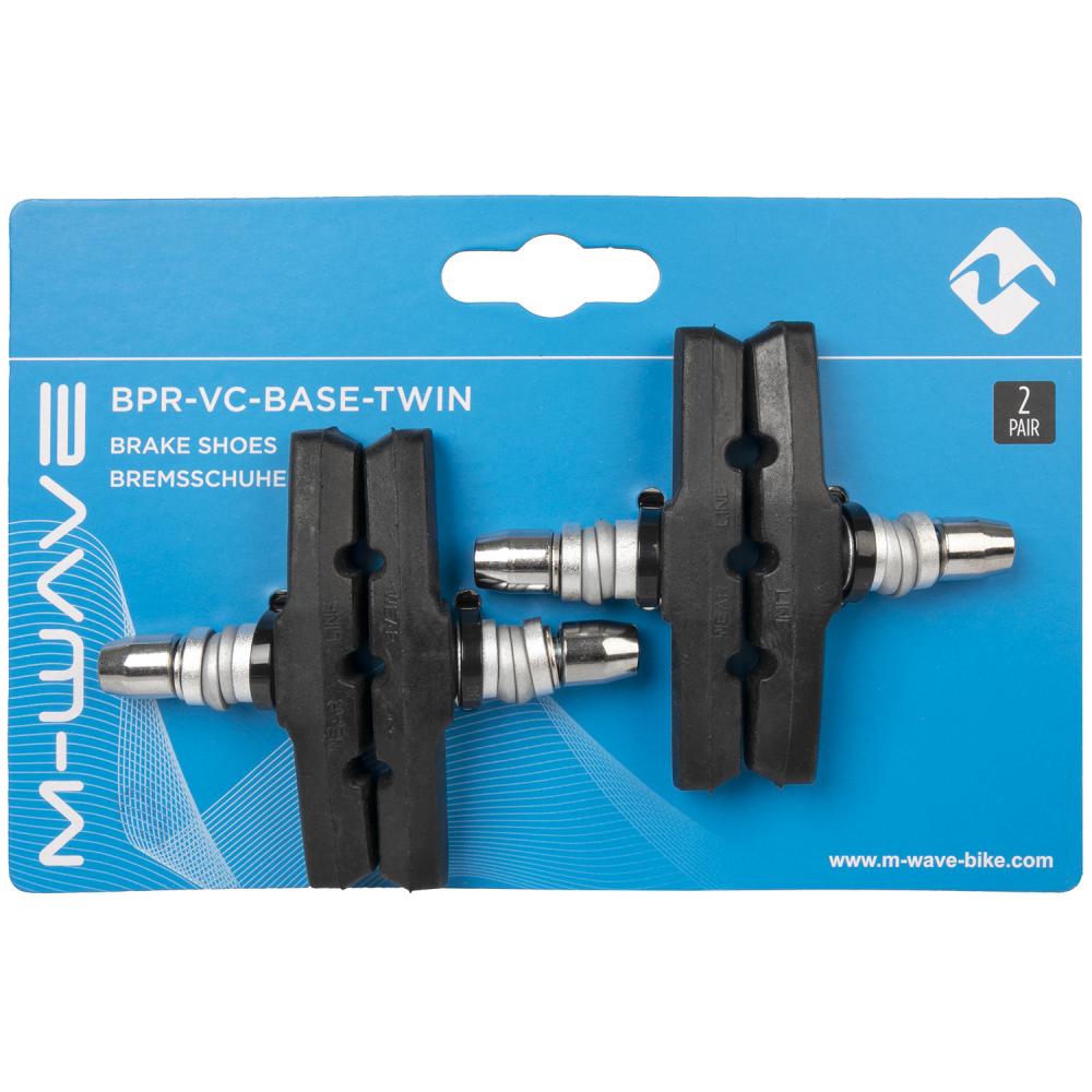 M-WAVE BPR-VC-Base-Twin Bremsschuhe Hochleistungs-Bremsbeläge für V-Brake Systeme