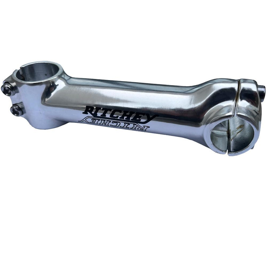 Ritchey MTB Vorbau COMP, 135 mm Länge, Ø 25,4 mm, silber poliert, für präzise Kontrolle im Gelände. Ideal für Mountainbiker, die Wert auf Zuverlässigkeit und Langlebigkeit legen
