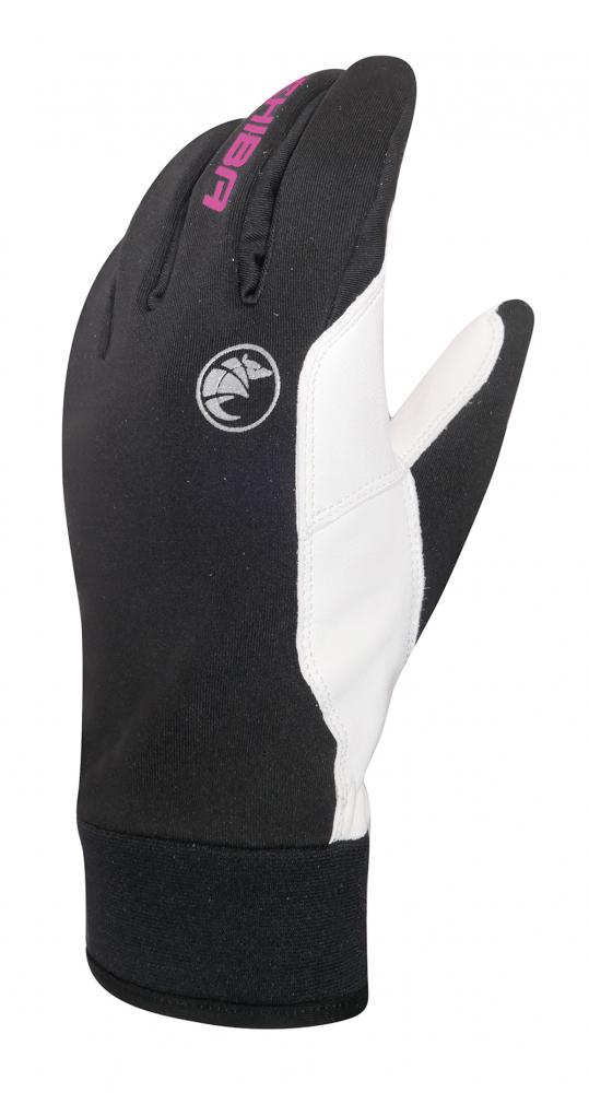 CHIBA Bernina - Winddichte Softshell-Radhandschuhe, Nappaleder, Gr. 7,5, schwarz/pi