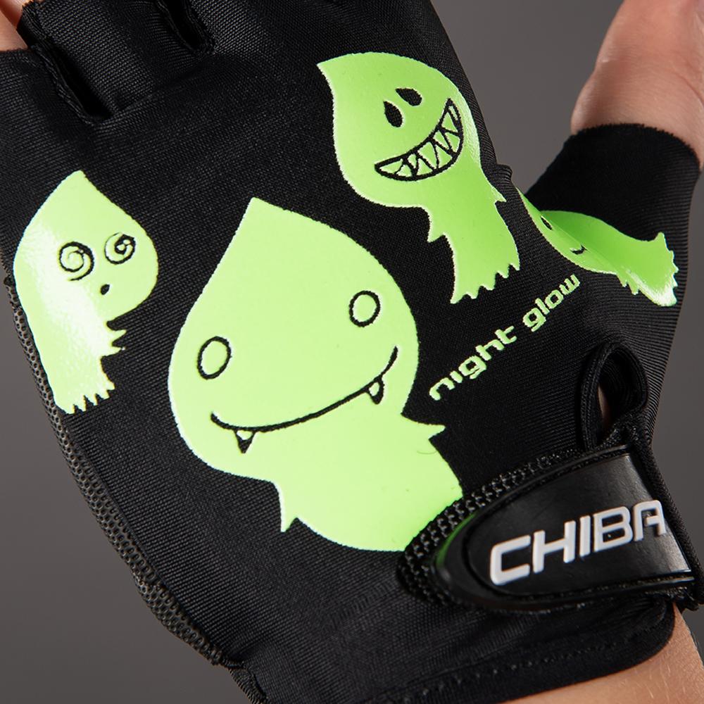 CHIBA Cool Kids - Kinder Fahrradhandschuhe XS schwarz, griffig & atmungsaktiv