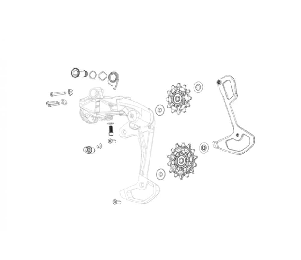 SRAM Begrenzungsschrauben-Set für Rival AXS E1 Schaltwerk - Original Ersatzteil - Begrenzungsschrauben-Kit