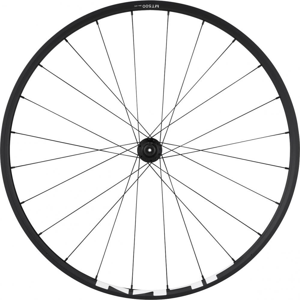 SHIMANO Vorderrad WH-MT500 Center-Lock 100 mm 100 - robustes MTB-Laufrad für Scheibenbremsen