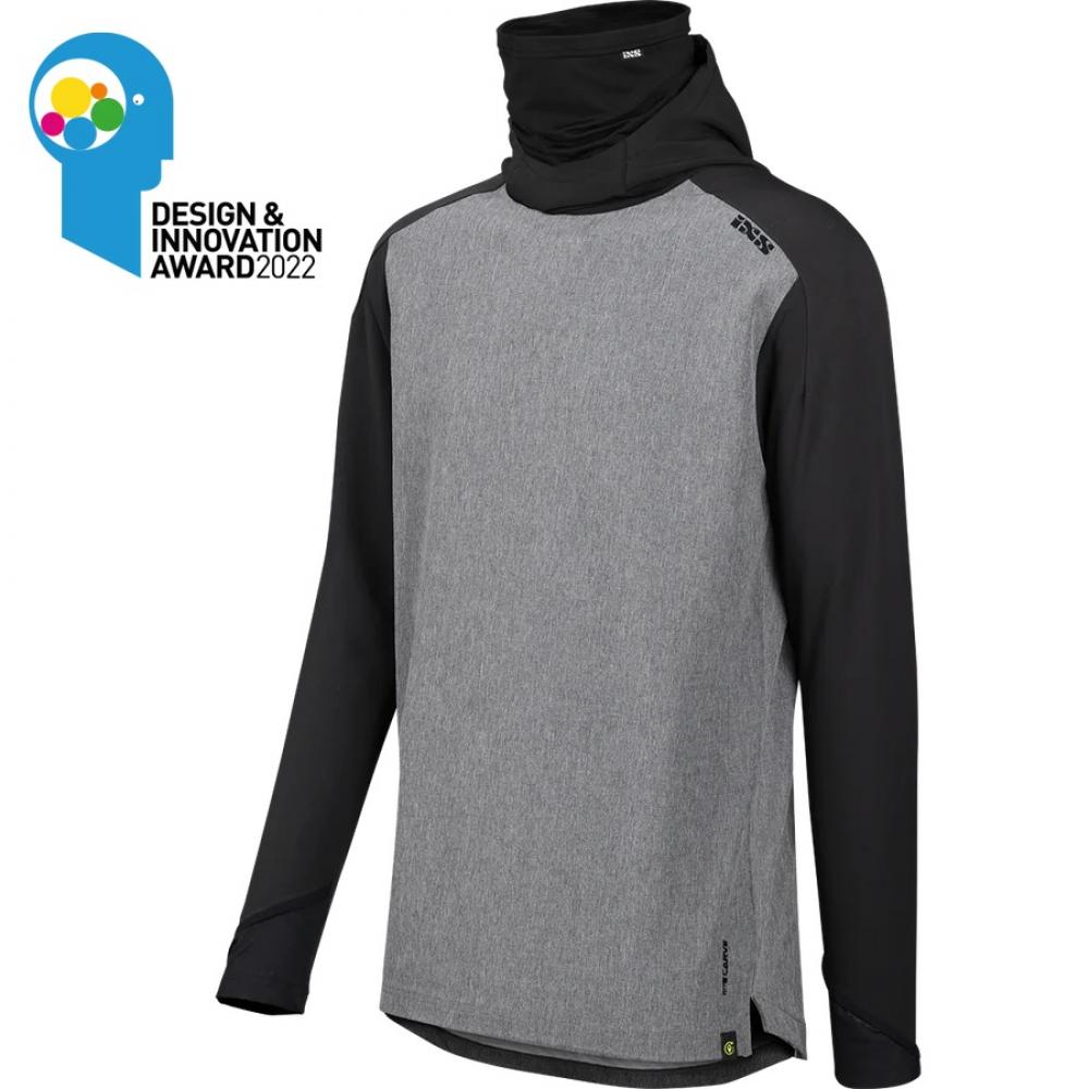 IXS Sports Division iXS Carve Digger Hooded Jersey M graphite/black - vielseitiges Trail-Hoodie-Jersey