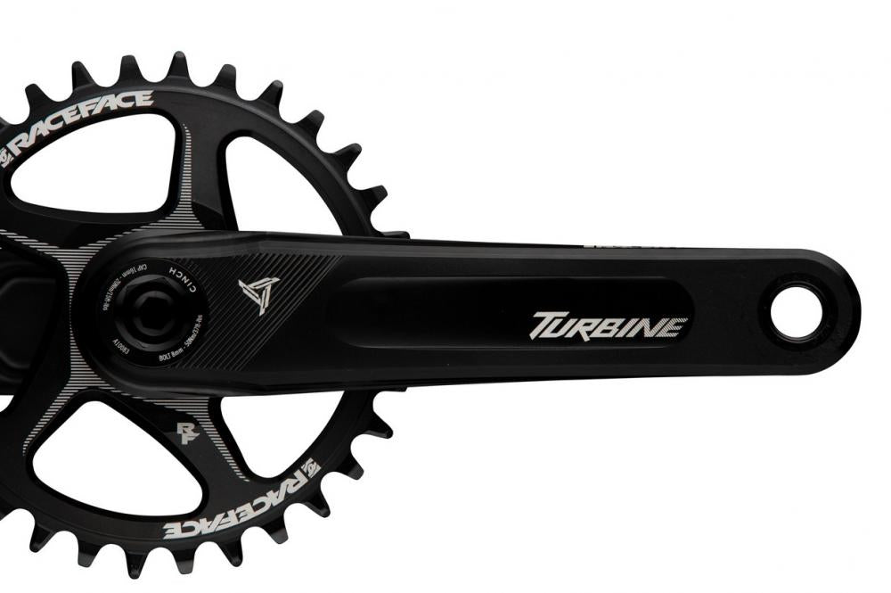 Race Face Turbine Kurbel, 170mm, 143mm, 30mm, blau - leichte Performance-Kurbel für Trail & Enduro