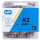 KMC K1 Wide 1s Kette 1-fach 1/2 x 1/8 110 Glieder silber-schwarz - robuste Singlespeed-Kette