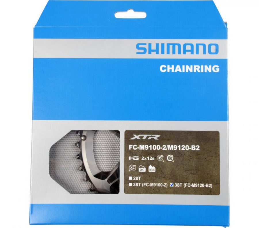 SHIMANO Kettenblatt XTR FC-M9100/FC-M9120 38 Zähne - präziser Antrieb für High-End MTB