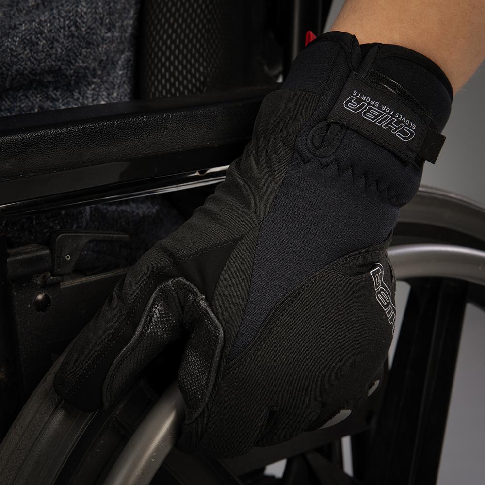 CHIBA Warm Winter - wasserdichte Winter-Radhandschuhe, schwarz, Größe M