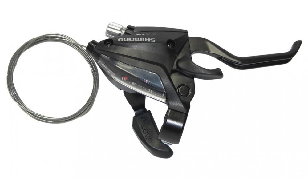 SHIMANO Schalt-/Bremshebel ST-EF500 8-fach Rechts 2 Finger - 8-fach, Schwarz