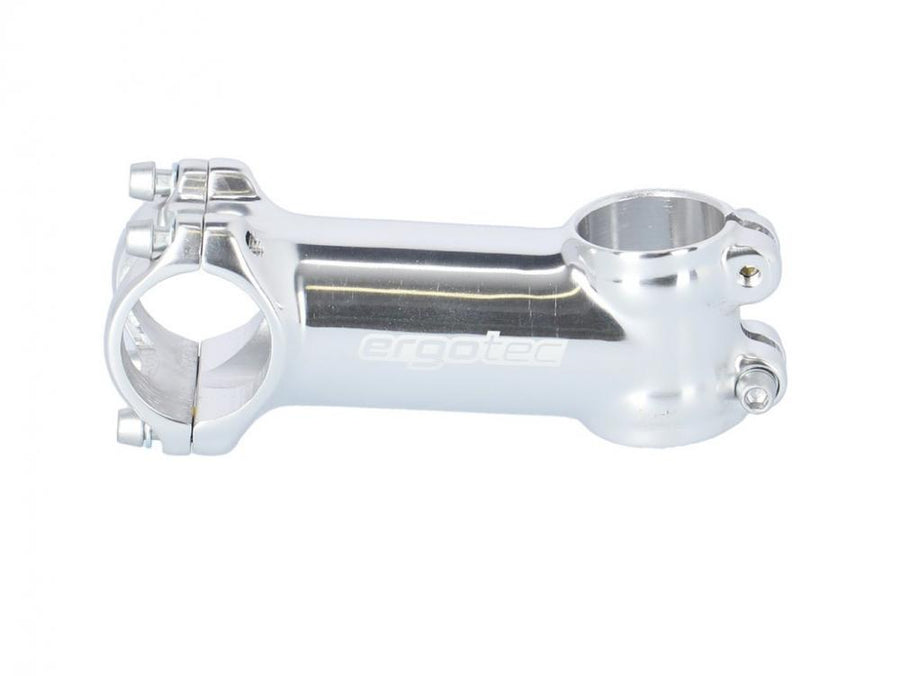 Ergotec Ahead Vorbau Shark Alu silber 1 1/8\", Ø 31,8 mm, 90 mm, 7°, leicht, stabil, hochwertig verarbeitet, ideal für präzises Lenken und optimale Ergonomie