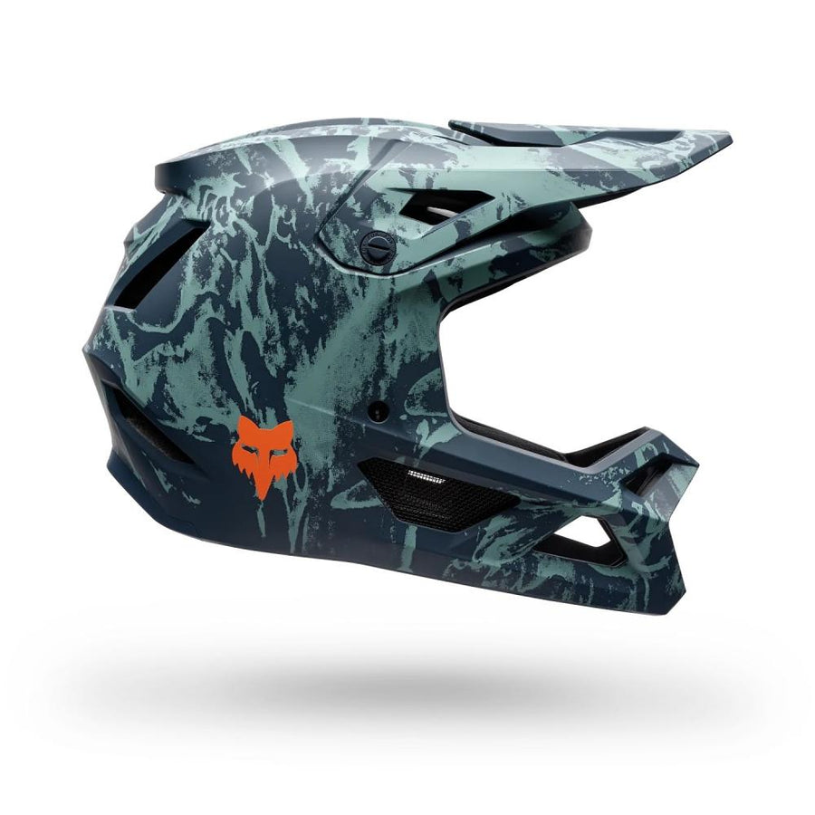 FOX Rampage Image Print Fullface-MTB-Helm Arctic Blue M 57-58 cm