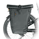 SKS Gepäckträgertasche Germany Infinity Urban Sidebag: 20 Liter wasserdichte Fahrradtasche mit Rolltop - gepolstertem 15 Laptopfach Reflektorstreifen Schultergurt 620x430x170mm schwarz