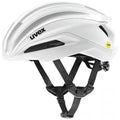 uvex surge aero MIPS Rennradhelm, white matt, 59-61cm, mit MIPS Air Node, Aero-Cover, Top-Belüftung, ultra leicht, Brillengarage, reflektierend, Profi-Performance