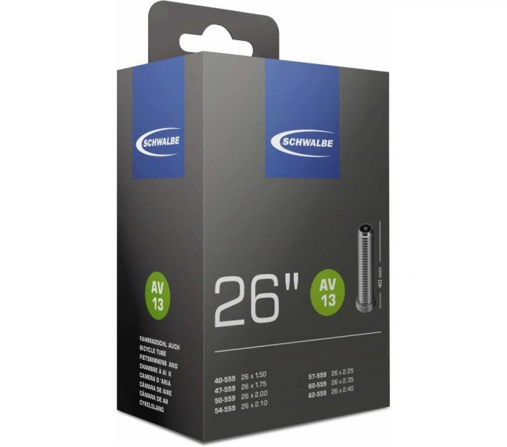 Schwalbe Fahrradschlauch AV13 26 Zoll Box, Teil des SMART SAM PLUS Reifen Sets.