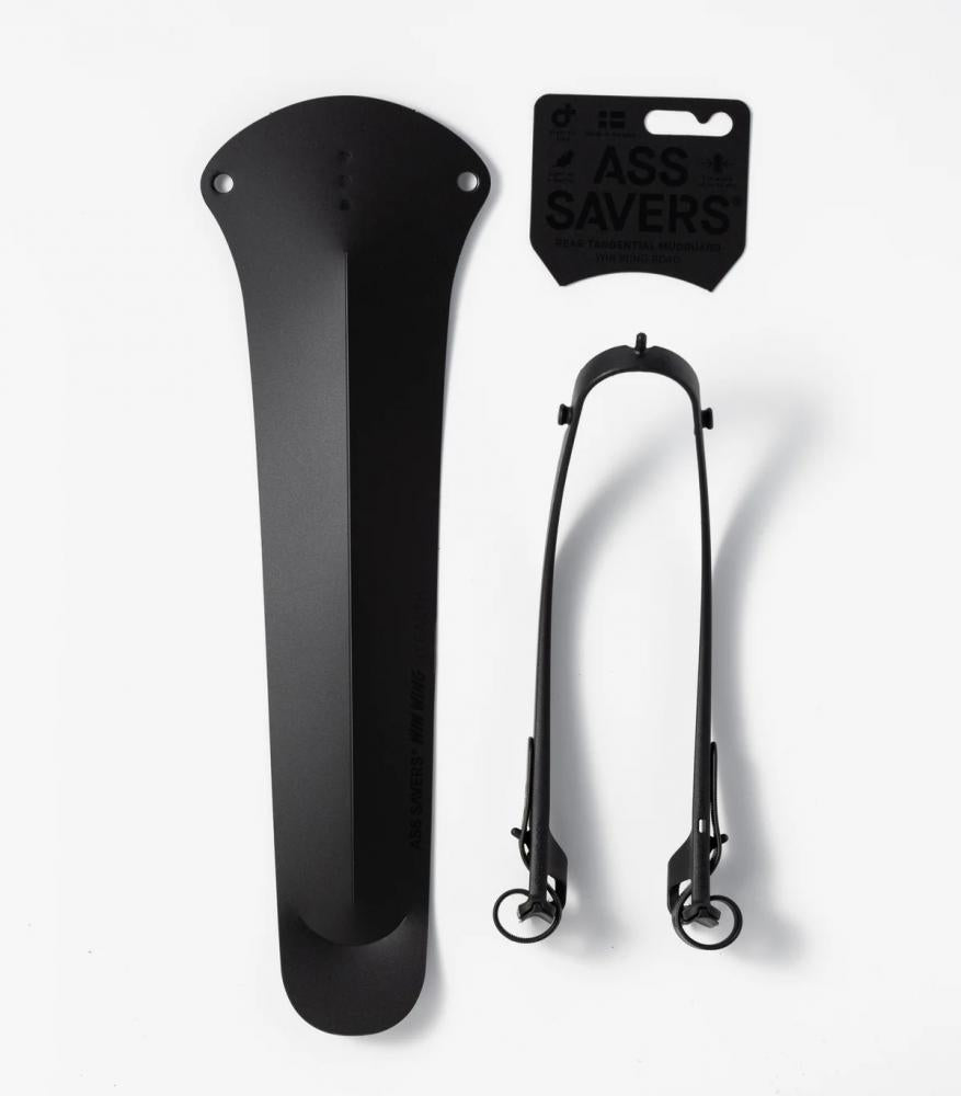 Ass Savers WGS-2 Win Wing Road Stealth: Ultraleichter Hinterrad-Spritzschutz für Rennräder bis 35 mm Reifenbreite, werkzeuglose Montage
