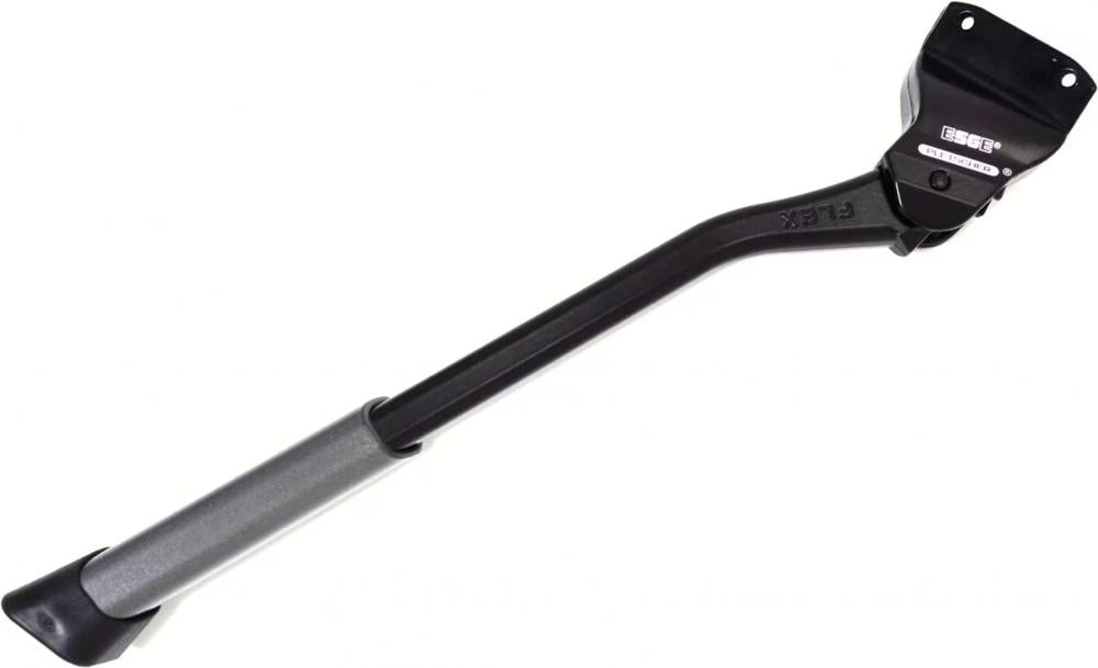Pletscher Hinterbauständer Comp Flex 20-29 Zoll - verstellbarer Aluminium-Ständer zur Innenmontage am Ausfallende (40 mm), pulverbeschichtet, mit robustem Kunststofffuß F18, bis 50 kg belastbar, schwarz