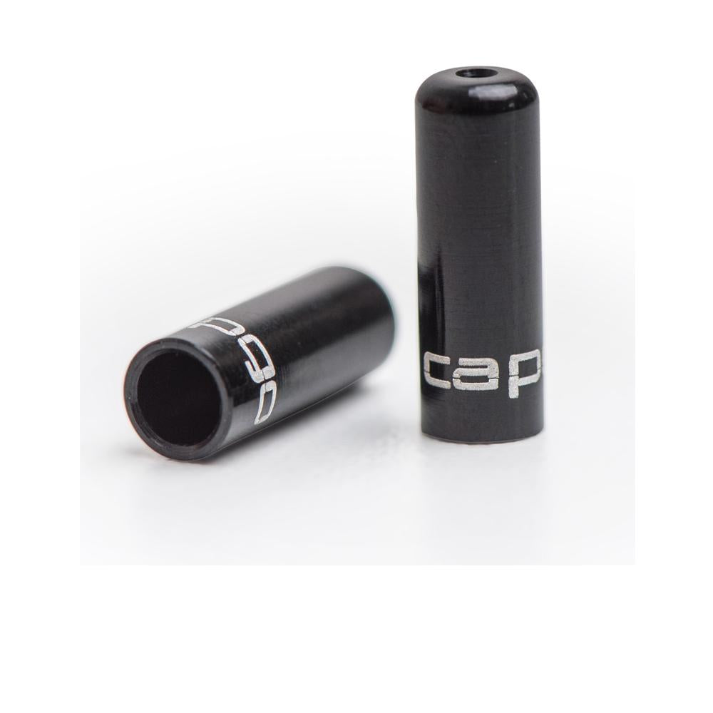 capgo OL Endkappenset Schaltaußenhülle Alu Schwarz - Ø 4 mm, 10 Stück, gedichtet