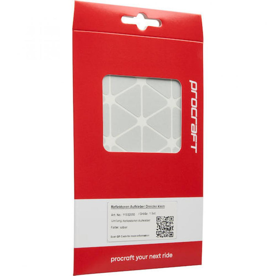 Procraft Reflektoren Sticker Set - Dreiecke Klein Silber - mehr Sichtbarkeit und Style