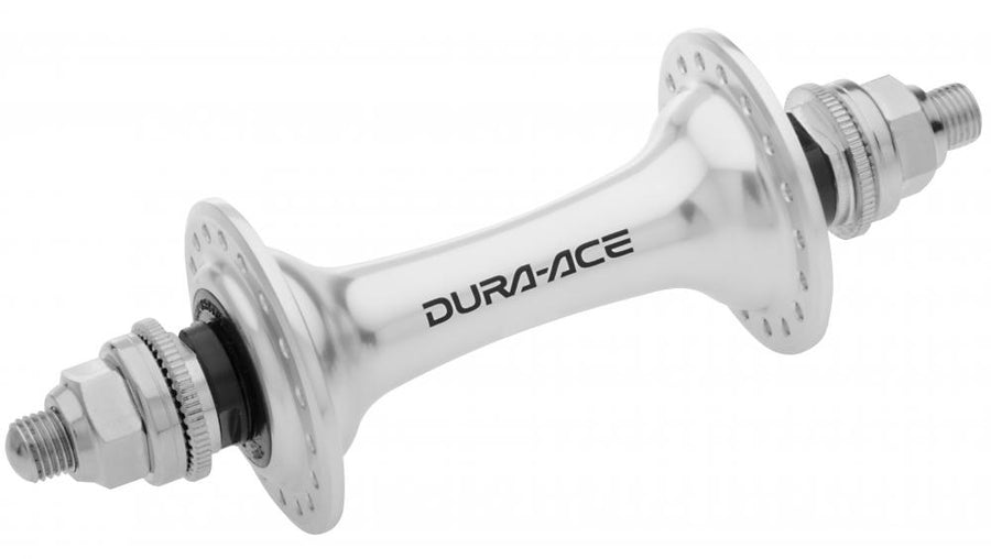 SHIMANO Vorderradnabe DURA-ACE TRACK HB-7710 32 Loch Vollachse m. Muttern, Silber