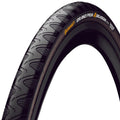 Continental Grand Prix 4-Season Faltreifen 700x23C, schwarz mit Profil, brauner Seitenwand und DuraSkin.