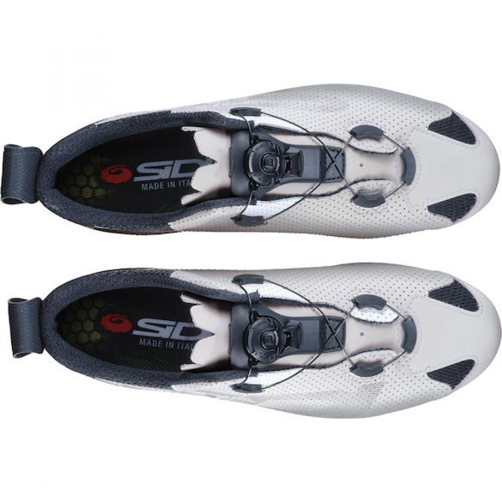 Sidi ROAD Tri-Sixty white 42.5 Weiß - leichter Triathlon-Rennradschuh mit Carbonsohle