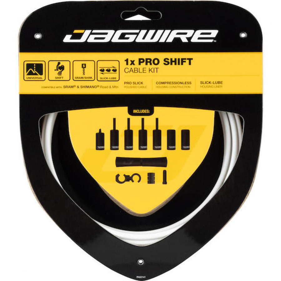 Jagwire Schaltzugset Road & Mountain Pro 1x Weiß - Präzision für Rennrad & MTB