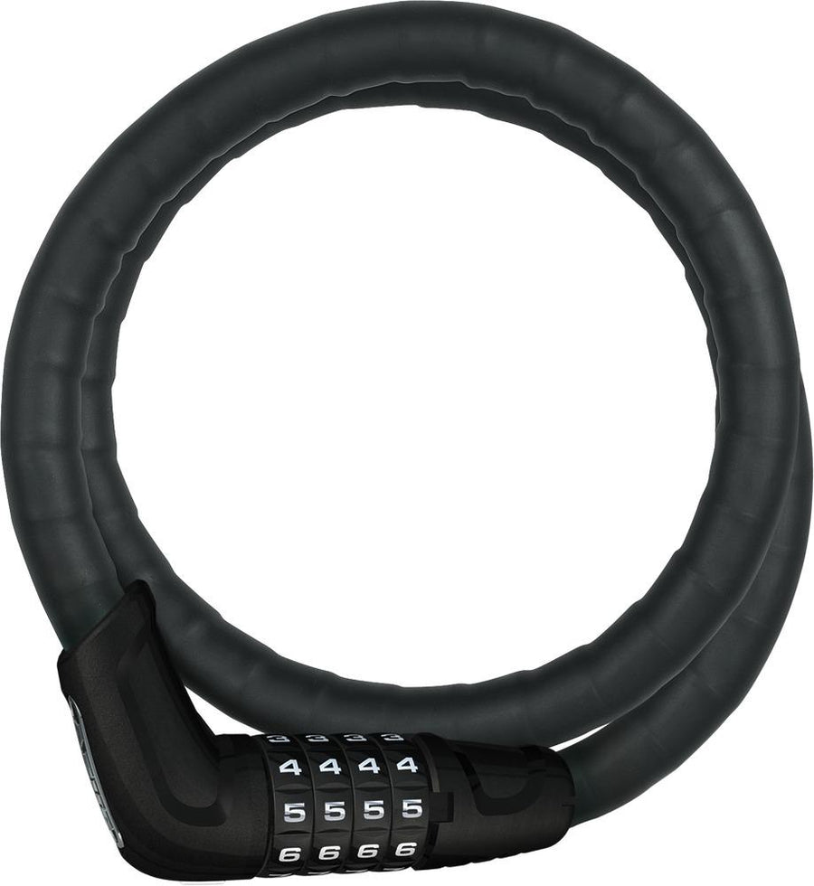 ABUS Tresorflex 6615C/120/15 SCMU Spiralkabelschloss - 120 cm, Ø15 mm, Sicherheitslevel 5, schwarz