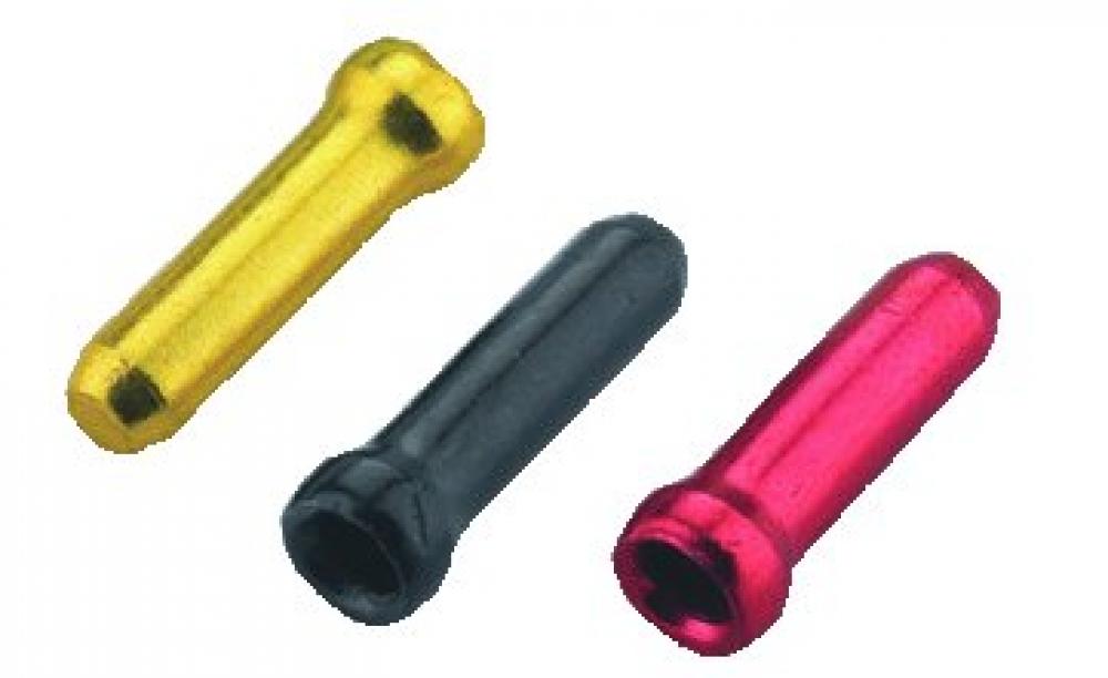 Zugendhülsen Aluminium 1,8 Mm - Gold/schwarz/rot Endhülsen Für Innenzüge