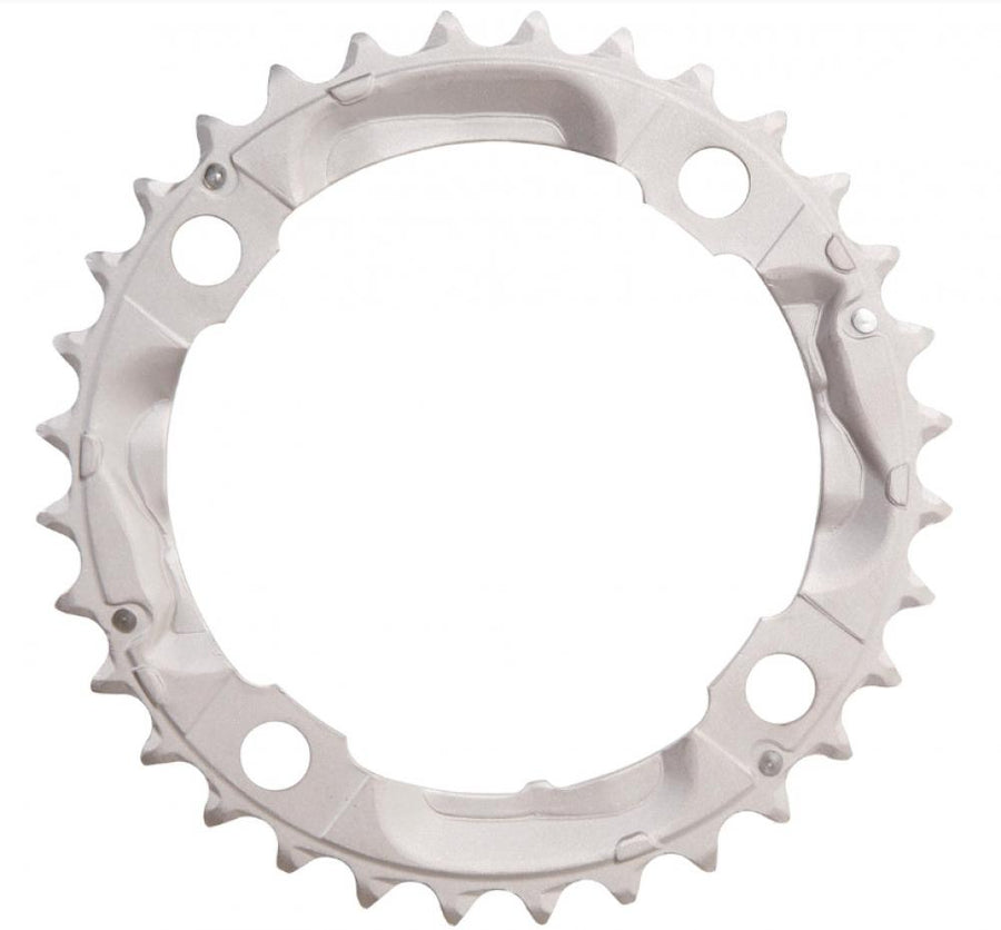 Silbernes Shimano Deore MTB-Kettenblatt mit 32 Zähnen für FC-M531/532/533/542 Kurbelgarnituren.