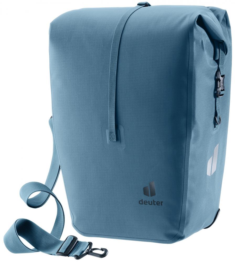 deuter Visby 20+5 Hinterradtasche wasserdicht - 25L Atlantic Blau mit BagFix-Halterung