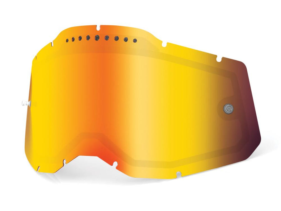 100% Gen. 2 Vented Dual Mirror Replacement Lens unis red - belüftete Ersatzscheibe mit Dual-Mirror-Schutz