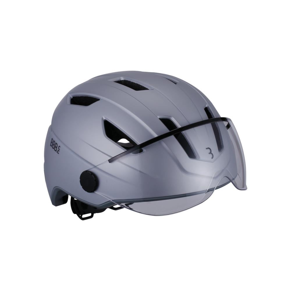 BBB Cycling Helm Move Faceshield M matt grau - sicherer E-Bike- und Speed-Pedelec-Stadthelm