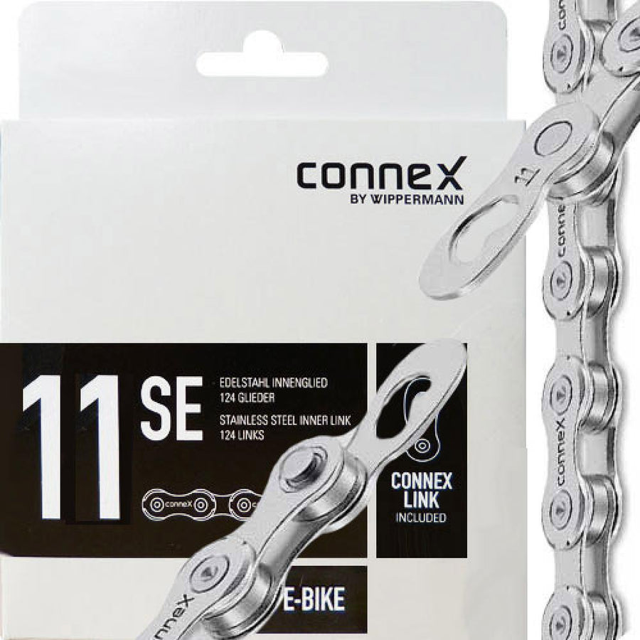 Connex Wippermann 11SE 11-fach E-Bike Kette aus Edelstahl mit 124 Gliedern und Connex Link.
