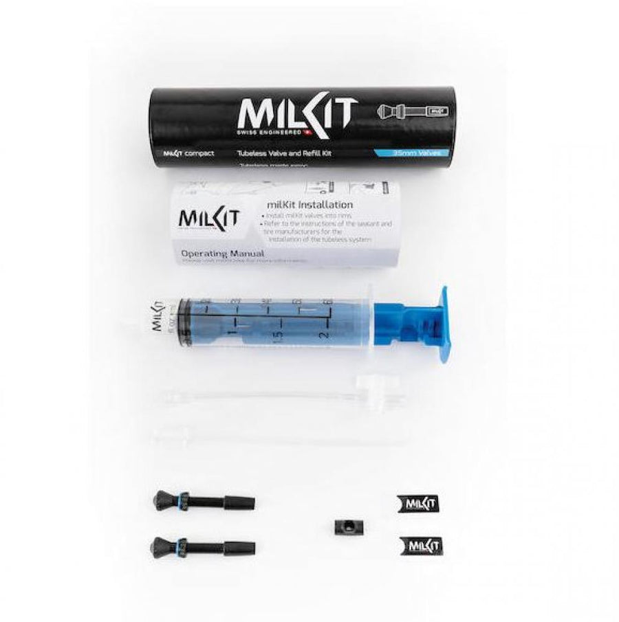 milKit DC3 Tubeless Nachfüllkit compact 35 mm - Dichtmilch nachfüllen ohne Luftverlust
