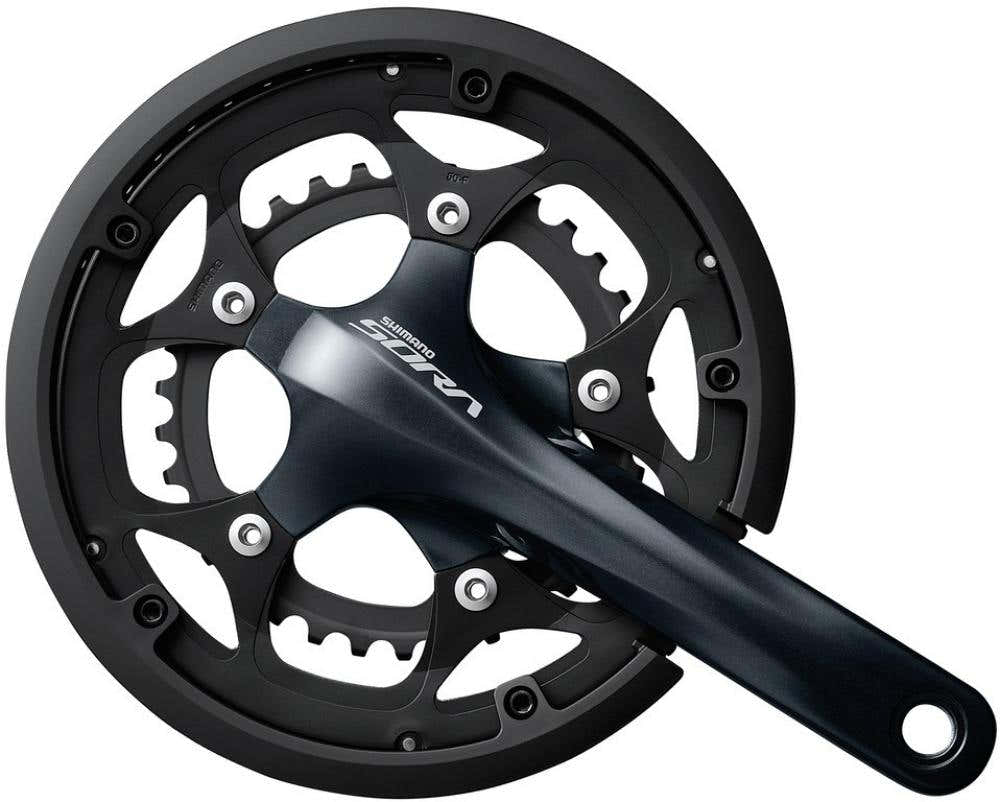Kurbelgarnitur Sora Fc-r3000 Kurbelgarnitur - 9-fach, 170 Mm, 50-34 Zähne, 34 Zähne, Schwarz