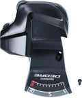 SHIMANO Ganganzeige rechts SL-T6000 Abdeckung Y0CT98030, schwarz mit DEORE Schriftzug und 1-10 Skala.