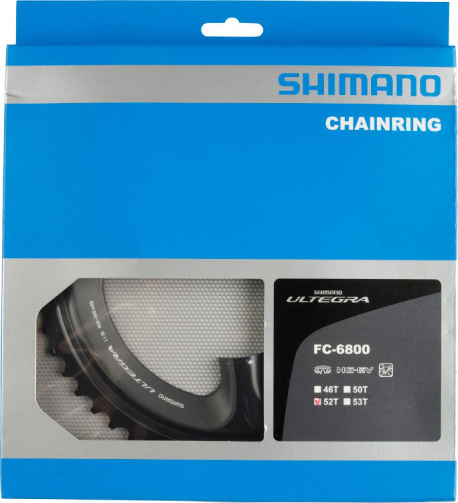 SHIMANO Kettenblatt ULTEGRA FC-6800 52 Zähne Grau - präziser Antrieb für sportliche Rennräder