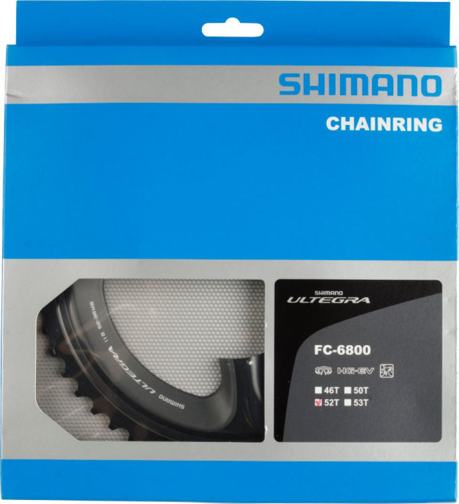SHIMANO Kettenblatt ULTEGRA FC-6800 52 Zähne Grau - präziser Antrieb für sportliche Rennräder