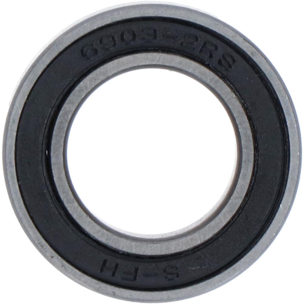 Draufsicht auf ein Shimano Kugelring FH-MT410 Rillenkugellager mit schwarzer Dichtung 6903-2RS.