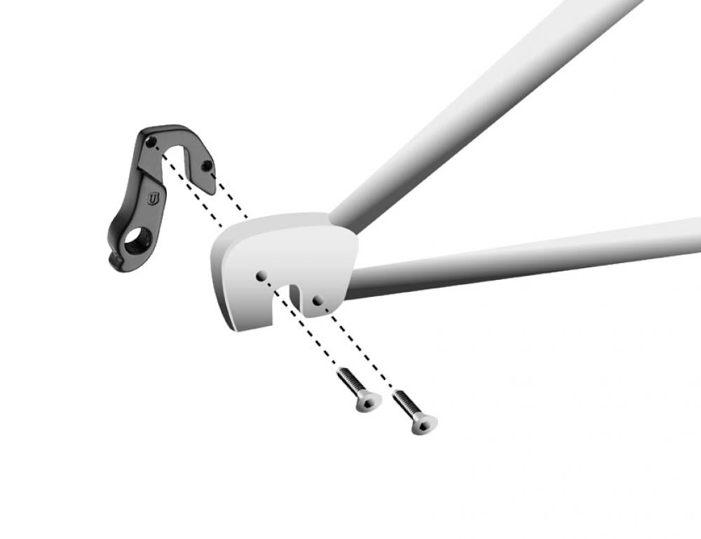 Marwi GH-306 Schaltauge inkl. Schrauben auf Karte - Aluminium für Haibike