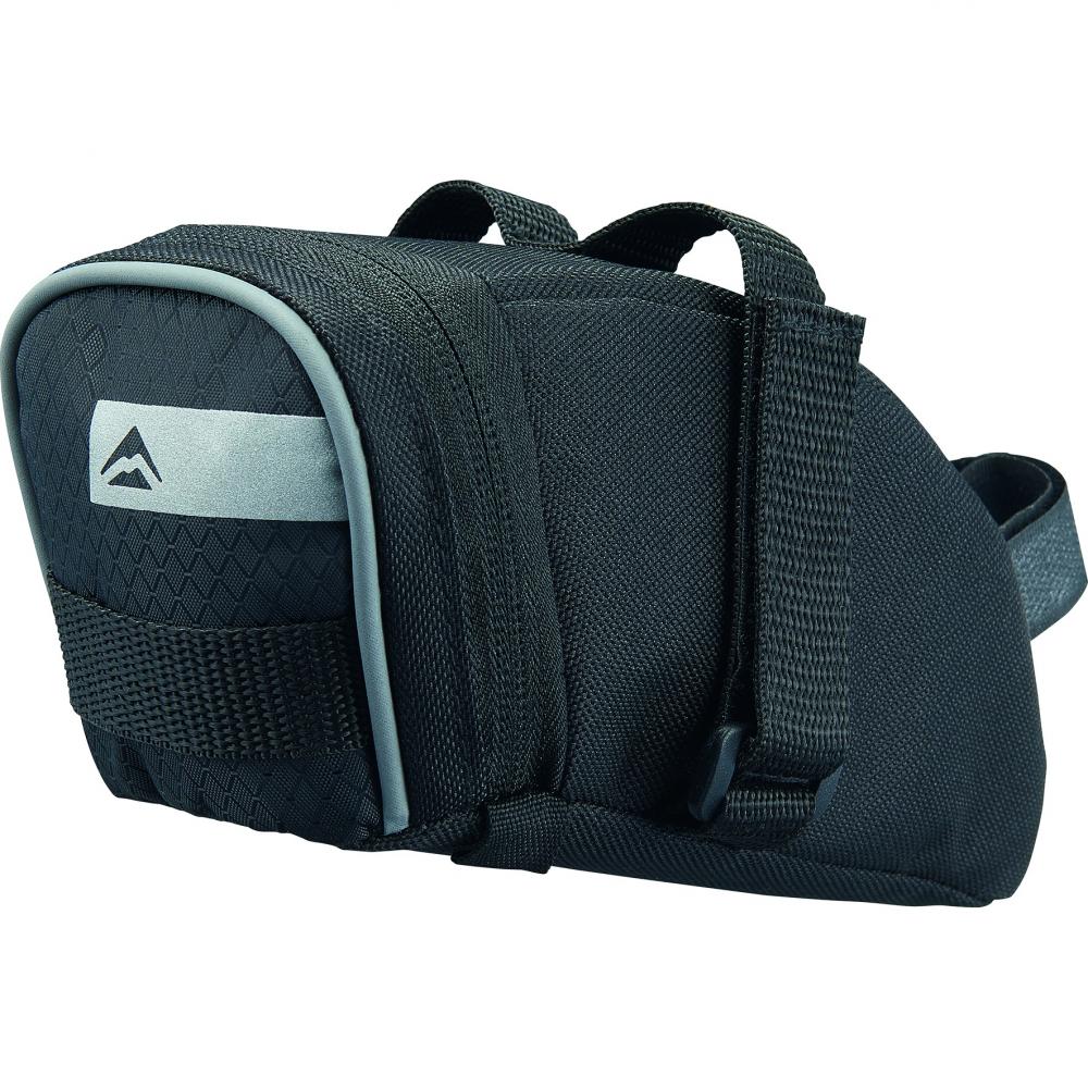Satteltasche Stripe Größe L Schwarz/grau - Spritzwassergeschützt Mit V-mount