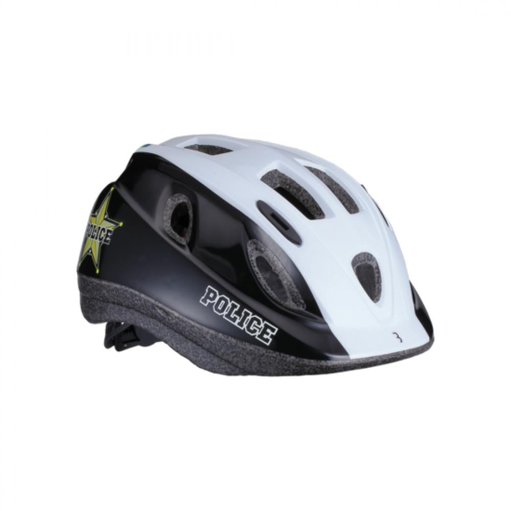 BBB Cycling Helme Boogy polizei S - Kinder-Fahrradhelm im Polizei-Design für mehr Sicherheit
