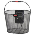 KLICKfix Fahrradkorb Oval Plus hoch schwarz 25x36x27 cm