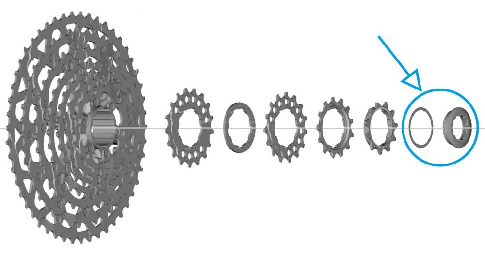 SHIMANO CS-LG700 Verschlussring mit Unterlegscheibe - 5 g, für Ritzel