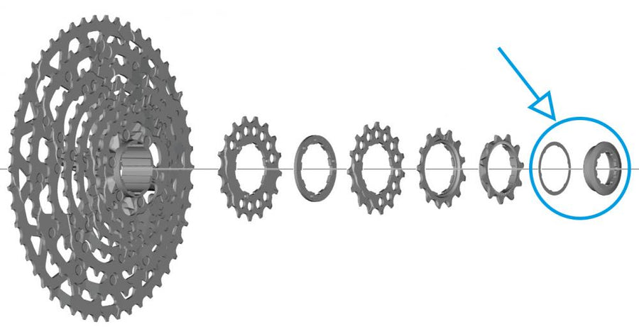 SHIMANO CS-LG700 Verschlussring mit Unterlegscheibe - 5 g, für Ritzel