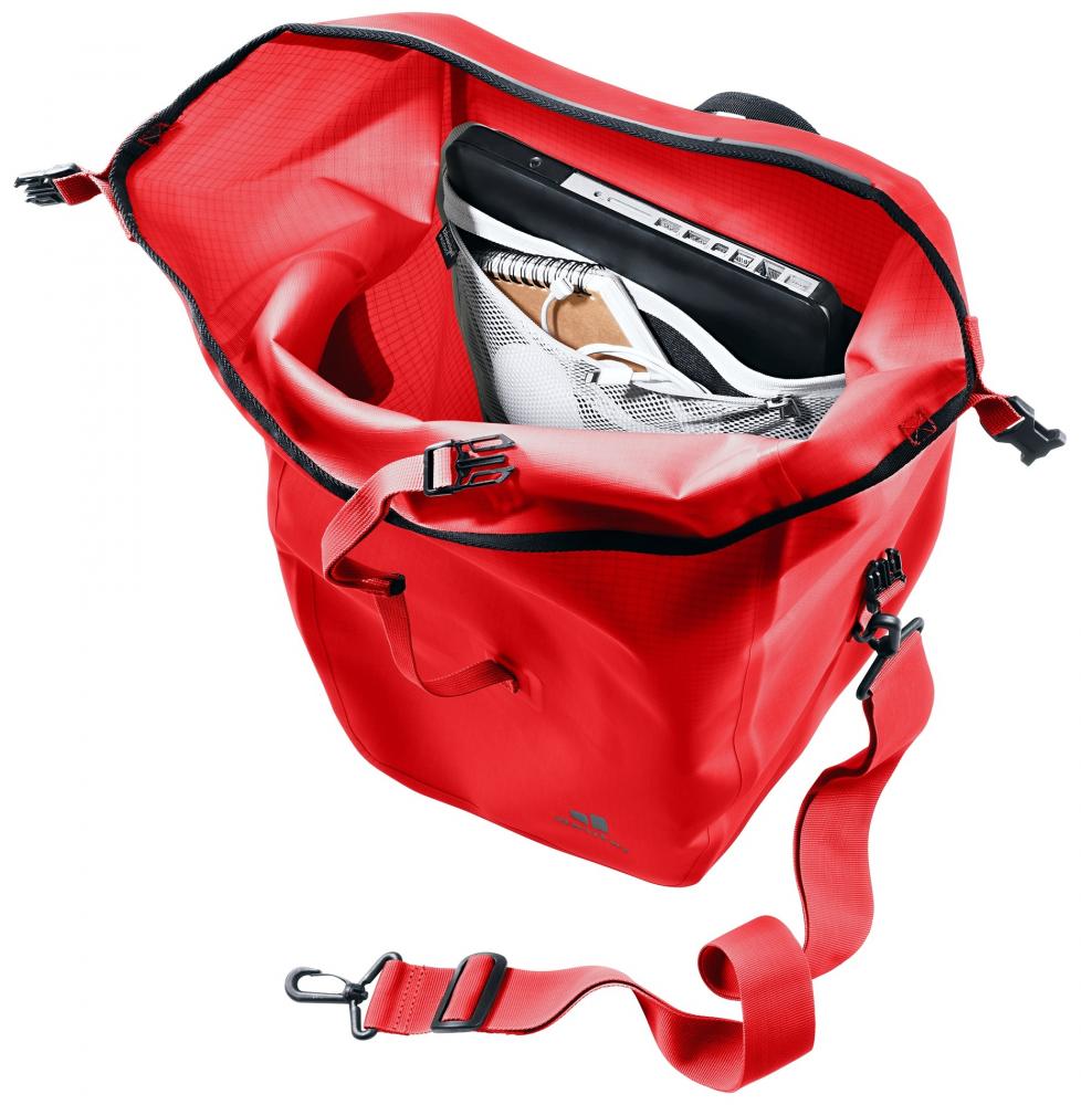 Deuter Visby 20+5 Gepäckträgertasche - Wasserdicht IPX4, 20+5L, Abnehmbarer Schultergurt